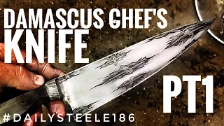 DAMASCUS CHEF'S KNIFE!!! Part 1