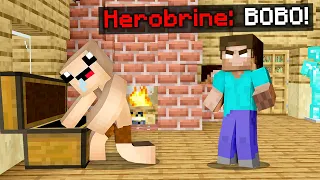 Ratuje MÓJ DOM przed HEROBRINE w Minecraft! / BOBO