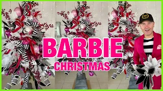 Decorating A BARBIE Inspired Christmas Tree / Christmas 2023 Decorations / Ramon At Home