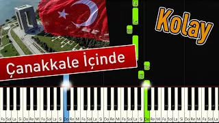 Çanakkale İçinde | Kolay Piyano - Nasıl Çalınır