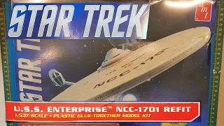 Star Trek AMT 1/537 scale Enterprise refit model kit - first look