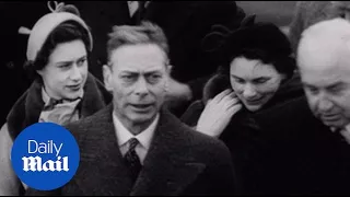 Princess Alice with Princess Margaret at London Airport in 1952 - Daily Mail