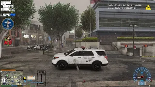 GTA V - LSPDFR 0.4.9🚔 - LSPD/LAPD - K9 Patrol - Attempted Carjacking | Shots Fired | Pursuit - 4K