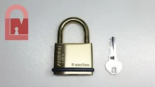 (417) Federal F50 Brass Shackle Padlock Picked