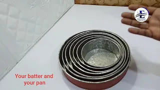 How to get exact batter measurements for your different pan sizes.