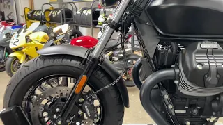 2017 Moto Guzzi V9 Bobber walk around video, stock #: GUZ000381.