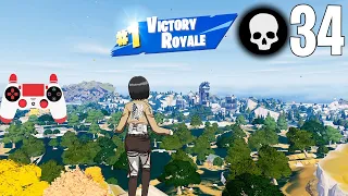 34 Elimination Solo Squads Gameplay "Build" Win (Fortnite Chapter 4 Season 2)