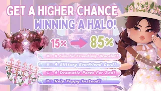 GET A HIGHER CHANCE IN WINNING A HALO 👑🏰 // *BEST & EASY* STRATEGY Royale High Roblox