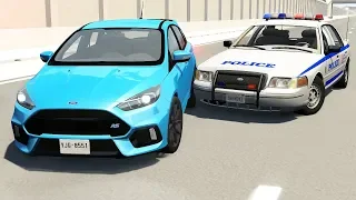 Epic Police Pit Maneuver Crashes #3 - BeamNG drive