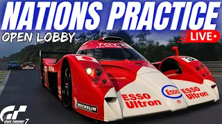 🔴LIVE GT7 | OPEN LOBBY GTWS NATIONS CUP PRACTICE @ Le Mans