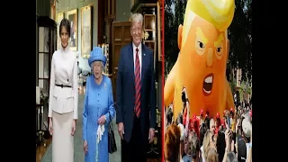 Donald Trump meets Queen Elizabeth II, thousands register their protest with 'Trump baby'