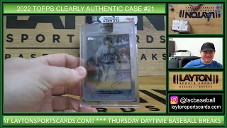 TWO 1/1 AUTOS!  2022 Topps Clearly Authentic Baseball Hobby 20 Box Case Break #21