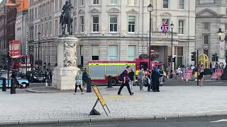 London fire brigade responding Trafalgar Square