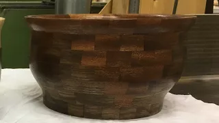 Segmented Mahogany and Walnut bowl | Segment Skål #4 | Woodturning