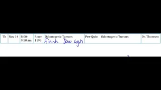 11/14/2019 Odontogenic tumors, Jaw cysts cont