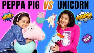 Peppa Pig vs Unicorn Challenge  | Switchup Challenge | Cute Sisters