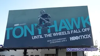 Tony Hawk Until the Wheels Fall Off HBO Doc Billboard Sunset Blvd Los Angeles Californi April 2022