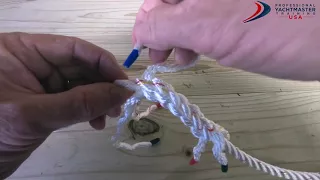 How to tie a Short Splice with 3 strand rope ⎸Tutorial - Professional Yachtmaster Training USA