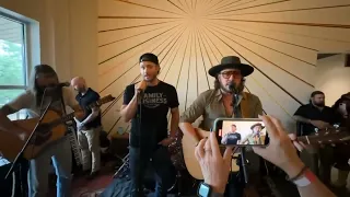 Jensen and Steve entertaining the crowd at FBBC today 💓