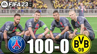 FIFA 23 - MESSI, RONALDO, MBAPPE, NEYMAR, ALL STARS | PSG 100-0 BORUSSIA DORTMUND