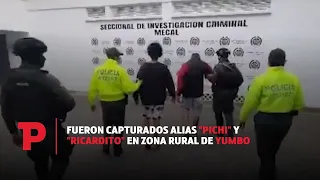 Fueron capturados alias "Pichi" y "Ricardito" en  zona rural de Yumbo I10.07.2023I TPNoticias