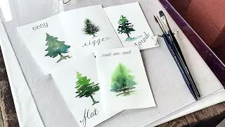 5 watercolor ideas for painting trees - beginners level