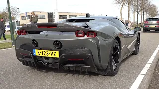 Ferrari SF90 Stradale - Sounds & Driving On The Road!