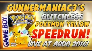 AGDQ 2016 - Pokemon Yellow Glitchless Speedrun w/ Chat - Gunnermaniac3 [FULL HD]