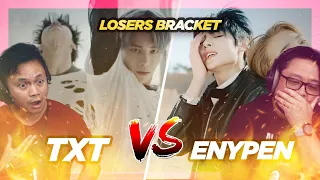 Losers Round 1: TXT '0X1=LOVESONG' vs ENHYPEN 'Given-Taken' MV Reaction & Review. Banger vs Banger.