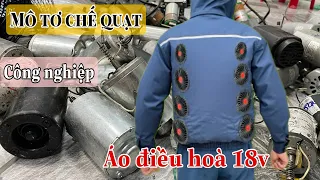 Động cơ chế quạt động cơ giảm tốc - Thanh lý bộ áo điều hòa - Quạt pin makiata - Quạt đôi 12v