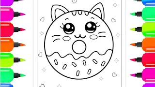 How To Draw A Kitty Donut Squishy Easy #howto #drawing #cat #donut #fun #howtodraw #youtube #cute