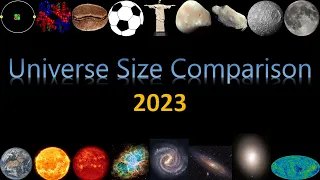 Universe Size Comparison 2023 | Subatomic particles to galaxy clusters.