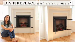 DIY Fireplace with Electric Insert | How to Build a DIY Fireplace Surround