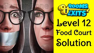 Rooms and Exits Can You Escape Room Level 12 Food Court Solution Walkthrough