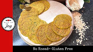 Super Soft Oats Roti -Oatmeal Flatbread for Weight Watchers - Gluten Free Oats Chapati