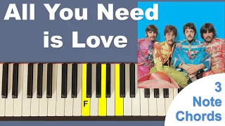 All You Need is Love in 3 Note Chords (Beatles)