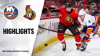 NHL Highlights | Islanders @ Senators 10/25/19