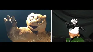 Kung Fu Panda clay sculpture