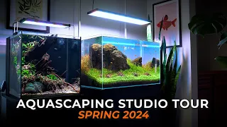 ALL MY PLANTED AQUARIUMS - Aquascaping Studio Tour |  Spring 2024