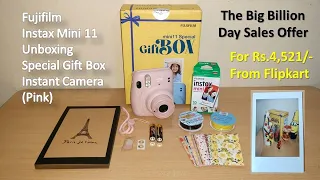 Fujifilm Instax Mini 11 Unboxing Special Gift Box Instant Camera (Pink) For Rs.4,521/- from Flipkart