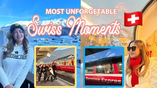 SWITZERLAND VLOG 🇨🇭: Luxury Train Ride Bernina Express in Swiss Alps / Christmas in St. Moritz