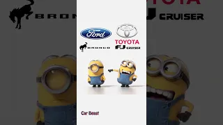 Toyota FJ cruiser vs Ford bronco minion style fun#tiktok #funny #status #trending #foryou #car #art