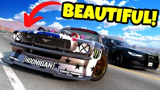 INSANE Police Chase Against HOONICORN V2 in BeamNG Drive Mods!