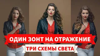 Как использовать зонт на отражение Один источник света - три схемы Основы работы с импульсным светом