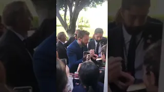 Chris Evans with fans at the #AvengersEndGame Premiere in L.A.