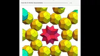 Cluster of 45 Polyhedra around a Rhombic Hexacontahedron