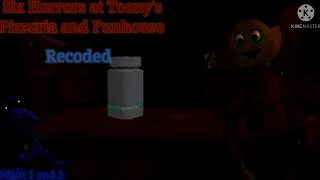 Toonybot is Coming | Six Horrors at Toony's Pizzeria and Funhouse Recoded Night 1 and 2