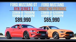 2020 Ford Mustang 4cyl EcoBoost vs Mustang V8 RTR