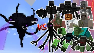 Wither Storm VS Every Mutant Monster - Mob Battles In Minecraft