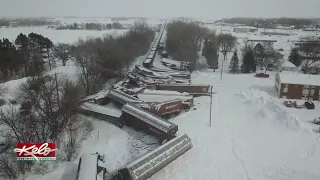 Train Derails After Hitting Truck Stuck On Tracks